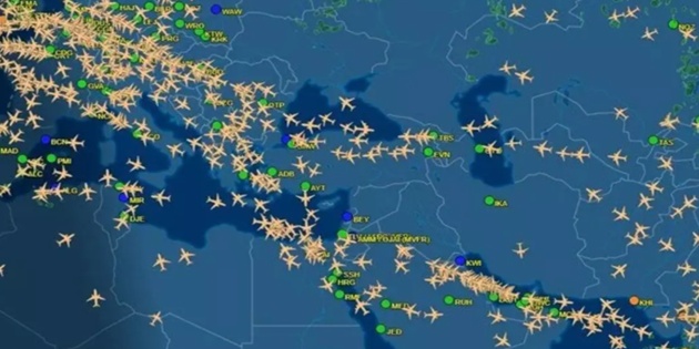 Orta Doğu’daki Savaş, Uçakların Rotasını Değiştirdi, Hava Sahaları Kapatıldı